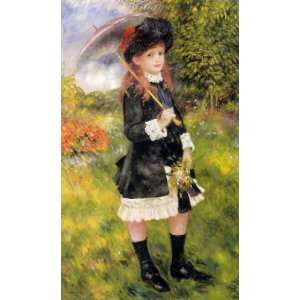  Oil Painting Girl with a Parasol Pierre Auguste Renoir 