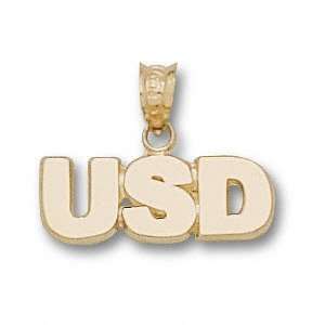    San Diego Toreros Solid 14K Gold USD Pendant