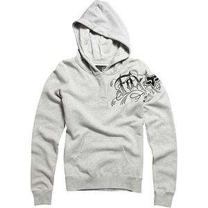   Racing Womens Chaotic Henley Hoodie   Large/Heather Grey Automotive