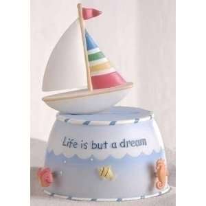  Pack of 2 By the Sea Musical Baby Motion Sailboat Figures 