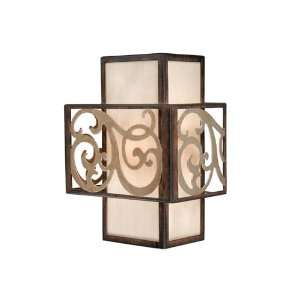  Vaxcel Ascot 1 Light Wall Sconce in Aged Walnut   AT 