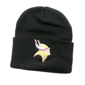  Minnesota Vikings Classic Cuffed Knit Hat   Black Sports 
