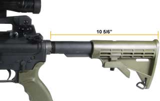 UTG Carbine 6 Position Tactical Stock & Tube OD GREEN Gun Rifle 
