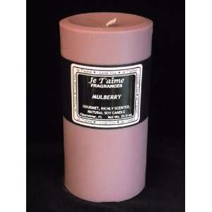  Mulberry Soy Pillar Candle 3 x 6 
