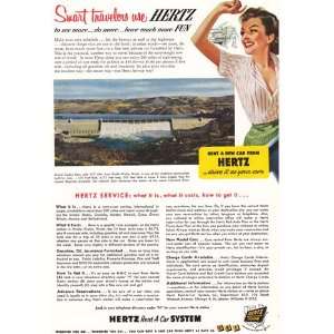 Print Ad 1953 Hertz Grand Coulee Dam Hertz  Books