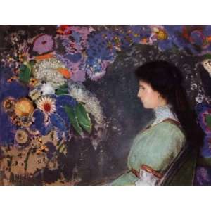   Redon   24 x 18 inches   Portrait of Violette Heymann