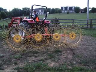 Wheel Tractor Equipment Hay Rake New Ground Driven  