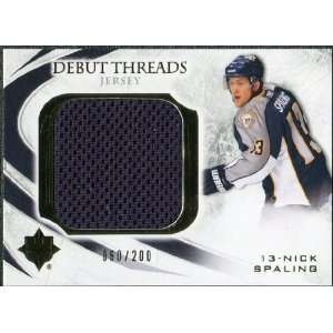  2010/11 Upper Deck Ultimate Collection Debut Threads #DTNS 