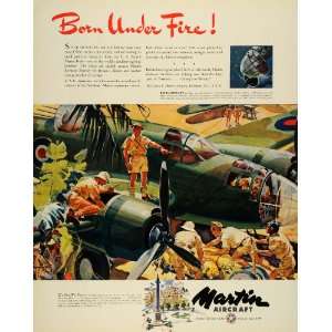  1942 Ad Glenn Martin Aircraft Jet World War II Soldier 