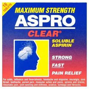  Aspro Clear Maximum Strength Soluble Aspirin Health 