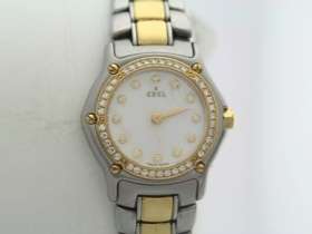 used women s ebel watch two tone stainless steel mother