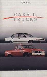 1988 Toyota Line Sales Brochure Mr2 Corolla FX16 Celica  