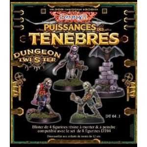    Dungeon Twister Miniatures Green Zombies Set (4) Toys & Games