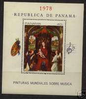 PANAMA s/s MNH Bk93 Art Painting religion music angel  