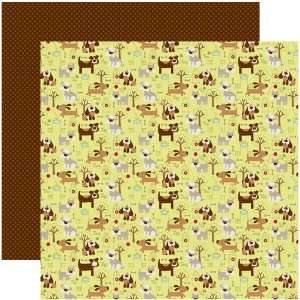  Dog Park 12 by 12 Inch Double Sided Scrapbook Paper, Unleashed 