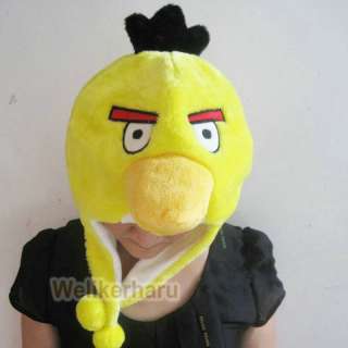 Yellow Angry Birds Cartoon Animal Plush Warm Hat Cap  