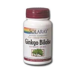  Ginkgo Biloba Extract 180 Caps, 60 mg   Solaray Health 