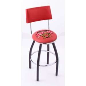  University of Maryland Terps Metal Bar Stool With Back 