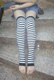 NEW Womens Girls Zebra Leg warmers over the knee socks Knee high socks 