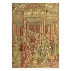  Leaving the Temple, Tapestry Depicting Scenes from the Life of St 