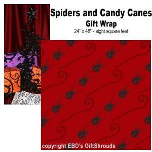 Gift Wrap Spiders and Candy Canes