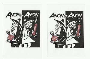 Anonymous Stickers Decals ANTISEC INFOSEC Spy ANON vs ANON  