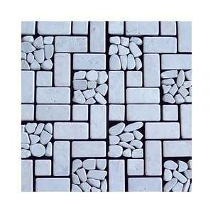  Toemi Riven Rock Ivory 10.5 x 10.5 Mosaic Tile