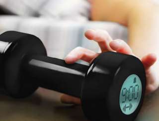 Dumbbell Alarm Clock   Color Option Available   Make Yourself Exercise 