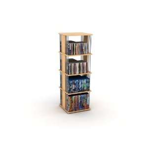  Spin Multimedia Storage Shelf with Steel Rods in Maple 