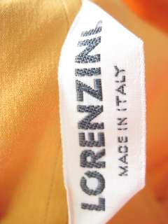 LORENZINI Orange Button Up Shirt Top Sz M  