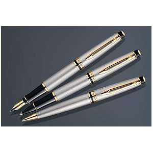  Waterman Expert Steel GT Ballpoint Pen   Steel/Gold Trim 