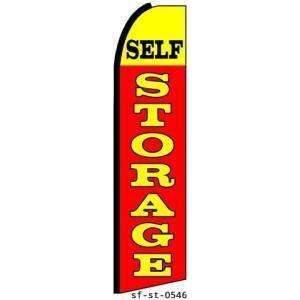 Self Storage R/Y Extra Wide Swooper Feather Business Flag