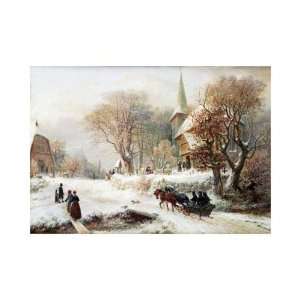 Going To Church by Hermann Kauffmann. size 20 inches width by 15 