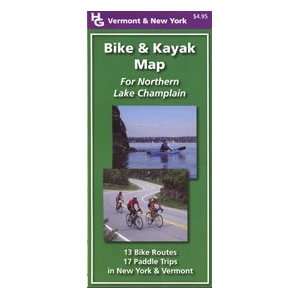  Bike & Kayak Map for Northern Lake Champlain Sports 