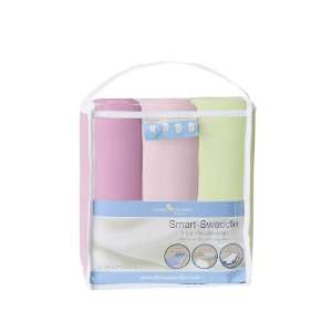    Living Textiles Baby Smart Swaddle   3pk Muslin Wrap   Violet Baby