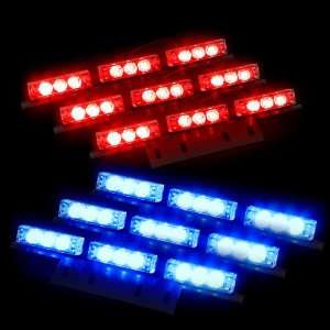  54 Bright Red and Blue Law Enforcement Flash Strobe Lights 
