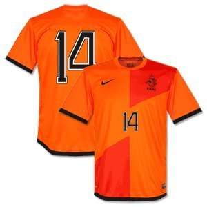 12 13 Holland Home Jersey + 14 (Retro Authentic Style 
