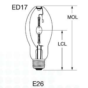  USHIO 150w UMH 175/C/U/MD, ED17 metal halide bulb
