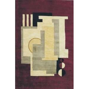  Kas Indira Boxes Plum 2390 53 X 83 Area Rug