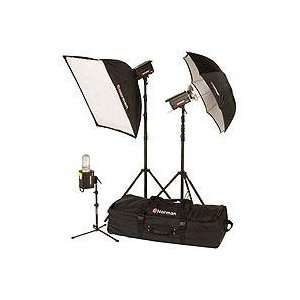 Softbox Kit with 2 ML600 & 1 ML400 Monolights, 36 Softbox, Umbrella 