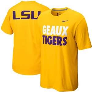 Nike LSU Tigers My School Local T shirt   Gold (Medium)  