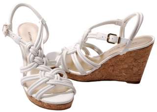 Antonio Melani Black / Gold / Coral / White Colbie Wedge Heels Womens 