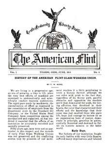 American Flint Glass Workers Union history 1853 1910  