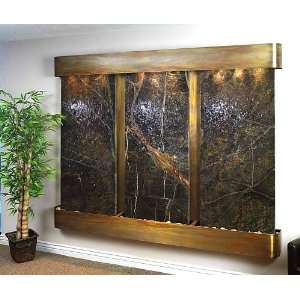   Falls with Rustic Copper and Green Rainforest Marble