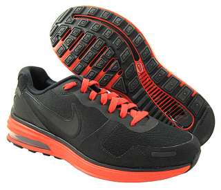 New Nike Mens Lunarmx+ Vortex Black/Black Chllng Red White Athletic 