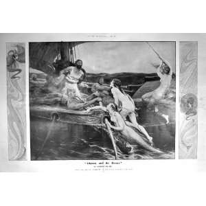 1909 ULYSSES SIRENS BOAT ROYAL ACADEMY HERBERT DRAPER  