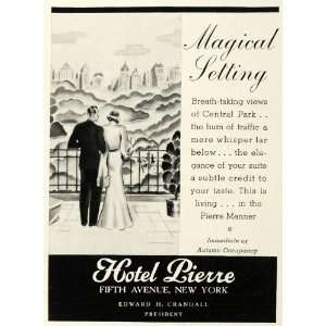   Ad Hotel Pierre Fifth Avenue New York Central Park   Original Print Ad