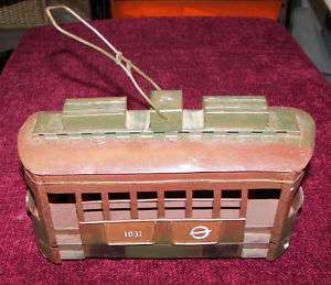 Trolly Car Vintage Metal approx. 10 x 6 x 4  