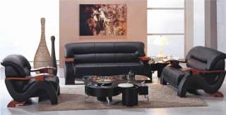   Executive Brown Bonded Leather Sofa Set, Couch Ultra Modern Design