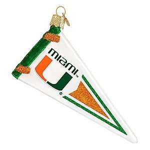  University of Miami Pennant Ornament